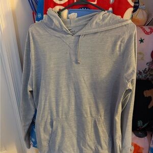 Nike Women's Light Gray Hoodie Sweater